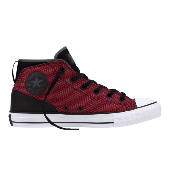 Converse Red & Black Syde Street Mid Logo Sneakers